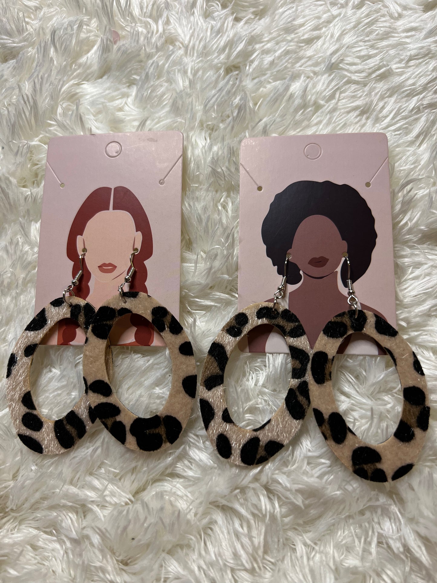 Round Leopard or Cheetah Earrings