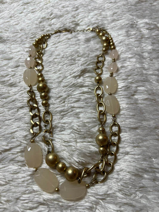 Beige and Gold Colored Chain