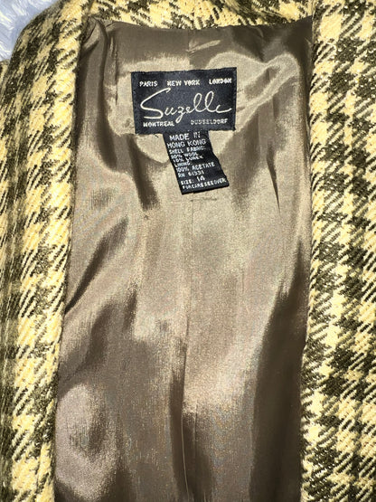 Vintage Suzelle Double Breasted Plaid Jacket